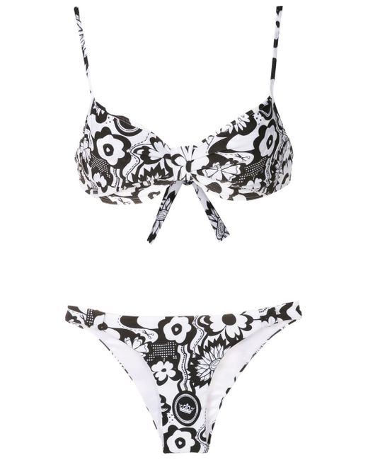 Amir Slama floral-print bikini set