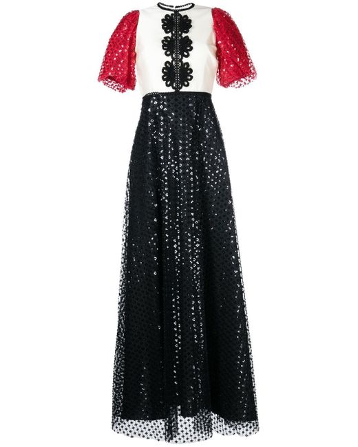 MacGraw sequin-embellished gown dress