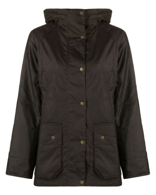Barbour button-up hooded jacket