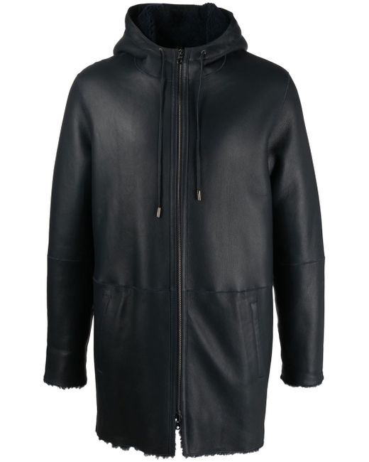 Desa Collection sheepskin hooded coat