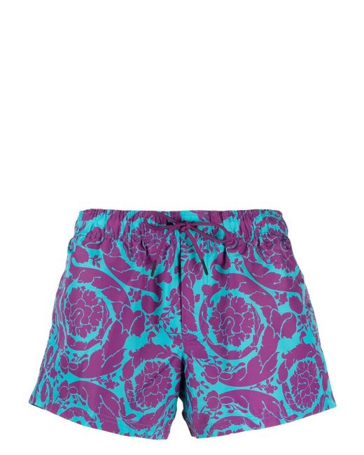 Versace Barocco-print swimming shorts