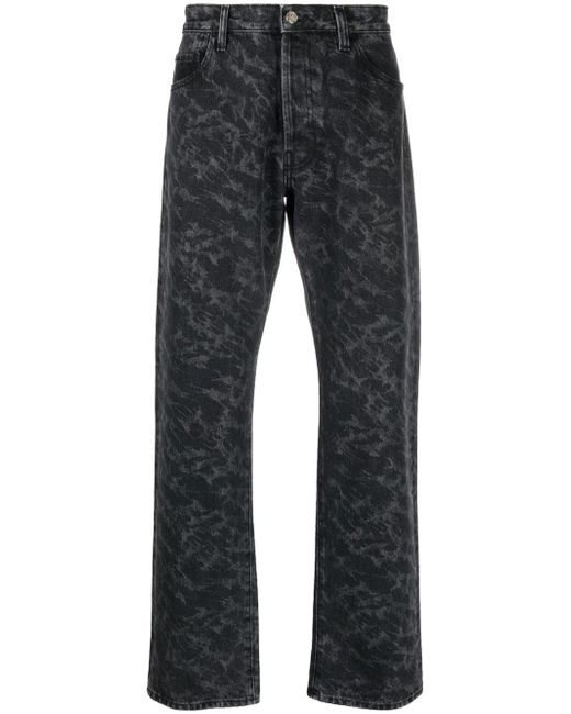 Aries Lilly abstract-print straight-leg jeans