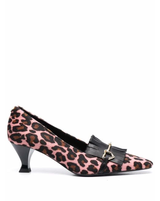 Love Moschino leopard-print pointed pumps
