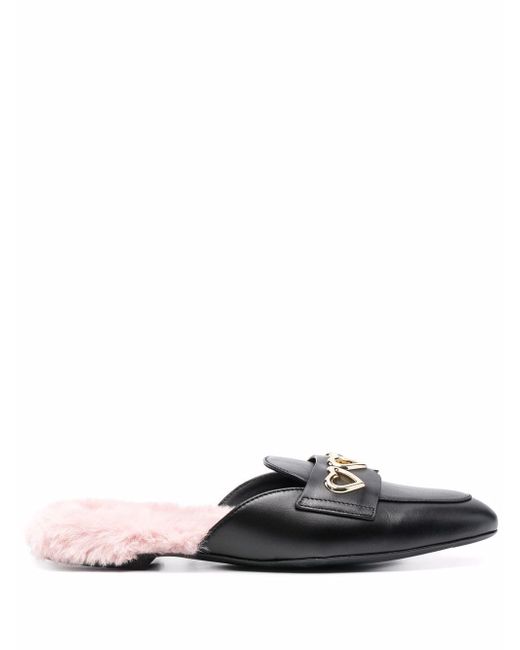 Love Moschino heart-detail slip-on loafers