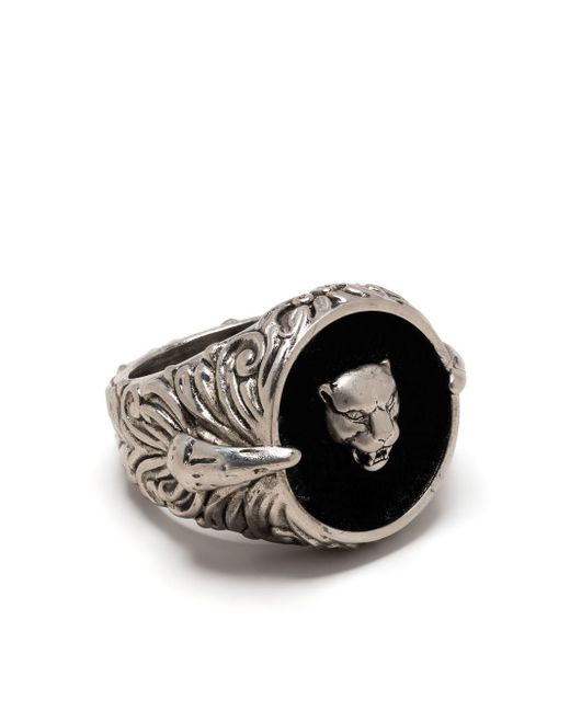 Roberto Cavalli panther head ring