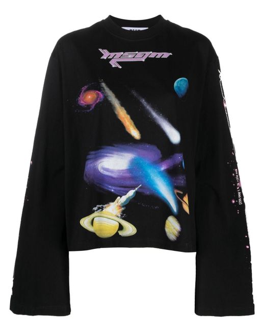 Msgm space-print sweatshirt