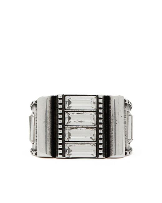 Saint Laurent crystal-embellished ring