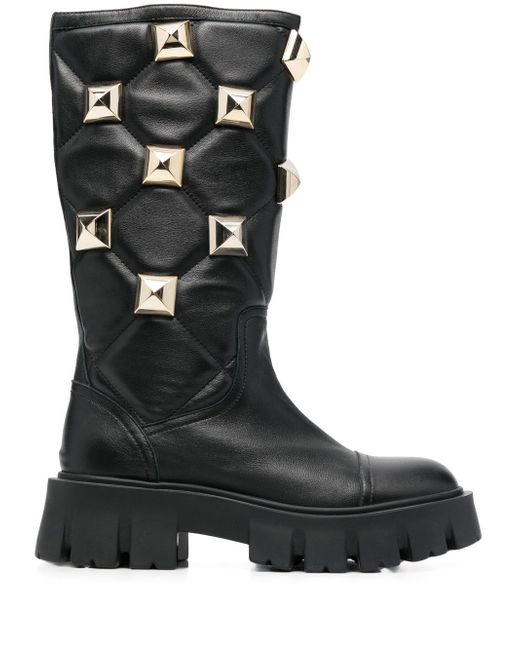 Philipp Plein stud-embellished mid-calf boots
