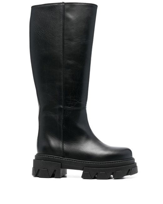 Alohas Katiuska leather knee-length boot