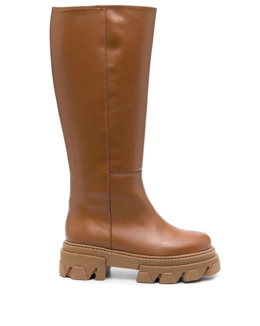Alohas Katiuska leather knee-high boots