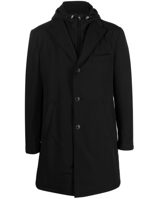 Corneliani single-breasted hooded lightweight jacket