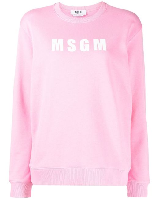 Msgm logo-print crew-neck sweatshirt