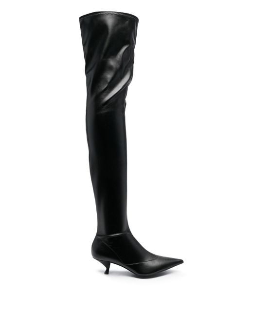 Sergio Rossi leather over-knee boots
