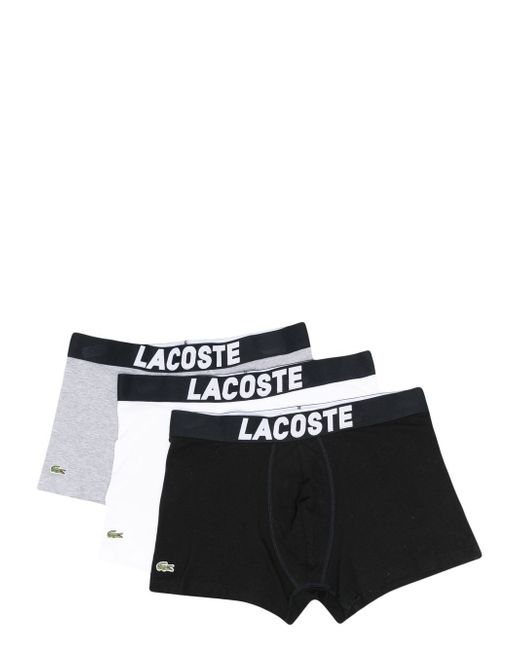 Lacoste logo-waistband boxers set of 3