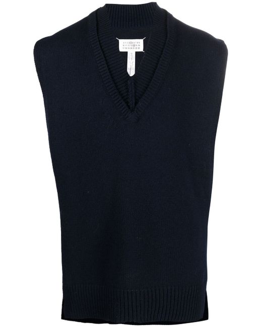 Maison Margiela v-neck knitted vest