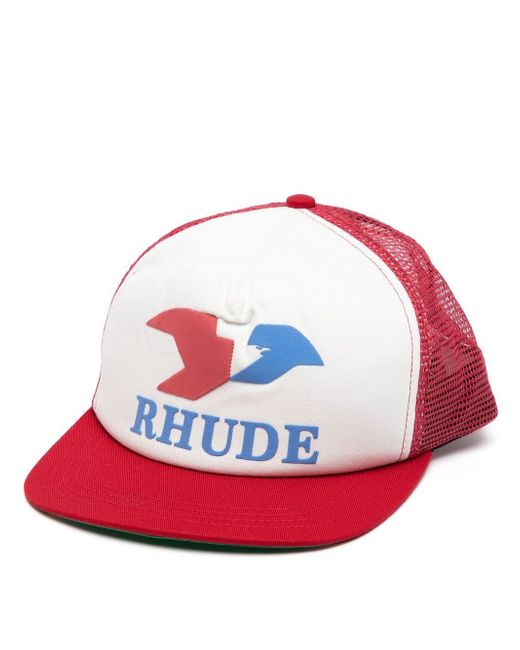 Rhude logo-print trucker cap