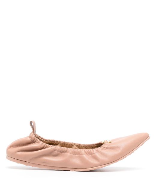 Gianvito Rossi Alina leather ballerina shoes