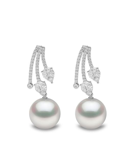 Yoko London 18kt white gold Starlight South Sea pearl and diamond earrings