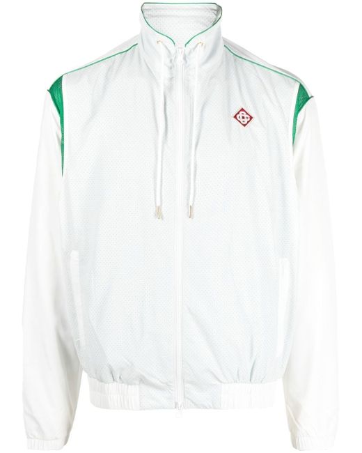Casablanca perforated panelled track jacket