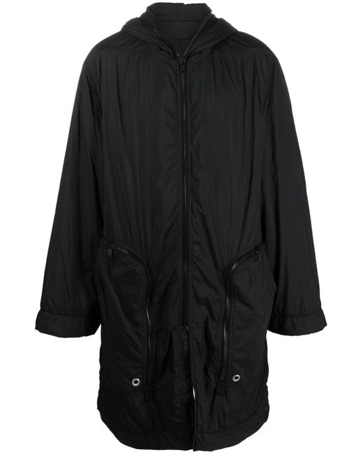 Rick Owens DRKSHDW hooded quilted coat