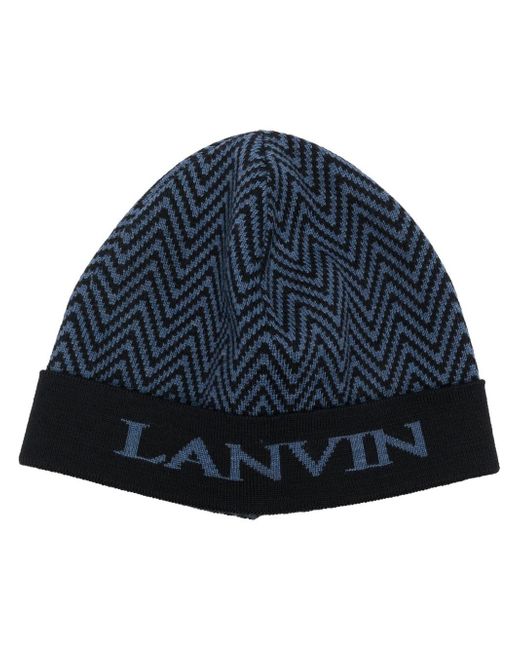 Lanvin chevron-print beanie
