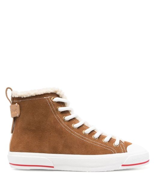 See by Chloé high-top shearling lined sneakers