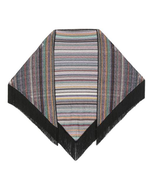 Missoni glitter zigzag-knit scarf