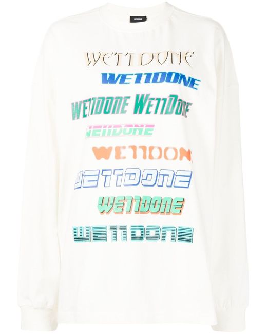 We11done multi-logo cotton sweatshirt