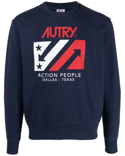Autry logo-print crew neck jumper