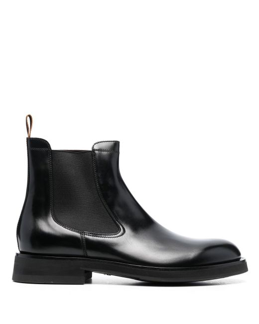 Santoni leather Chelsea boots
