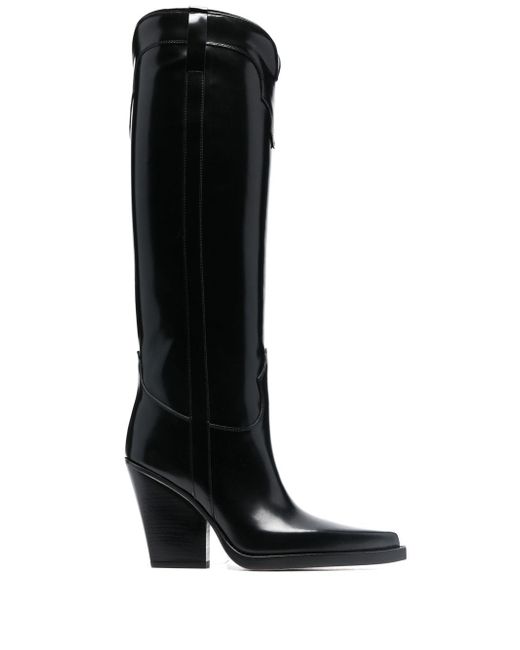 Paris Texas 90mm pointed-toe knee-high boots