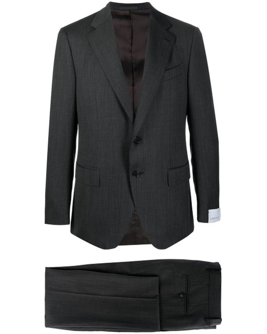Caruso single-breasted woollen suit