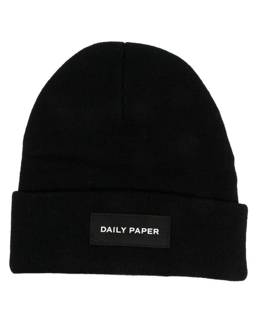 Daily Paper knitted logo-patch beanie