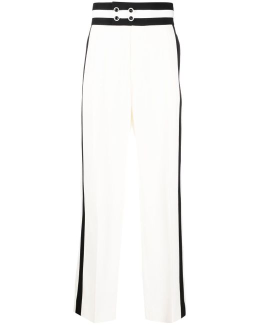 Casablanca high-waisted side stripe trousers