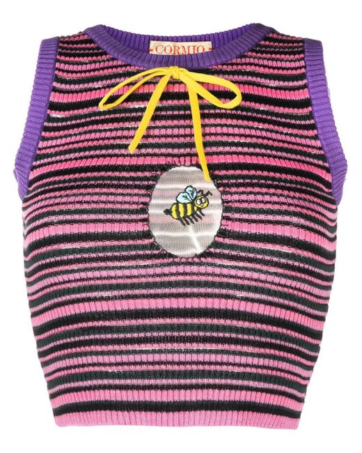 Cormio Gloria striped knitted top