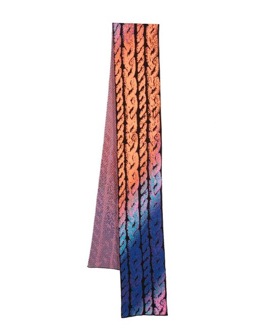 Agr intarsia-knit merino-wool scarf