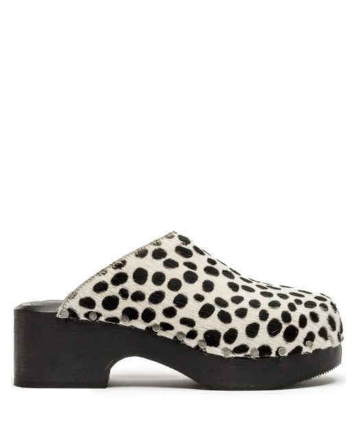 Re/Done 70s polka-dot studded clogs