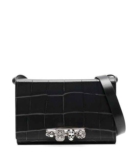 Alexander McQueen Four Ring leather clutch bag