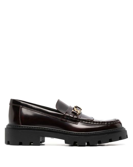 Tod's fringe-detail leather loafers