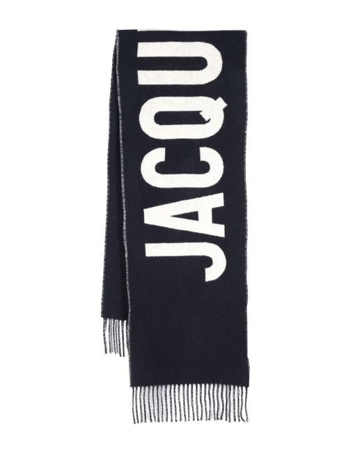 Jacquemus intarsia-logo wool scarf
