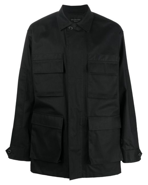 Balenciaga multi-pocket cargo shirt jacket