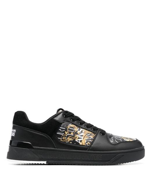 Versace Jeans Couture panelled logo-print sneakers