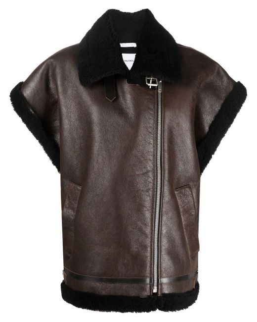 Halfboy zip-fastened shearling jacket