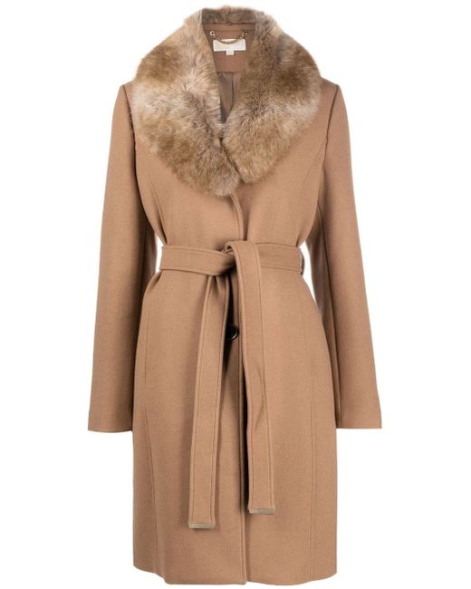 Michael Michael Kors faux-fur trimmed coat