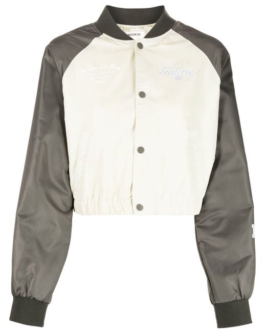 Musium Div. panelled two-tone bomber jacket