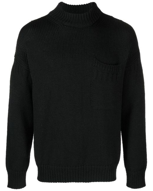 Ten C mock-neck knitted jumper