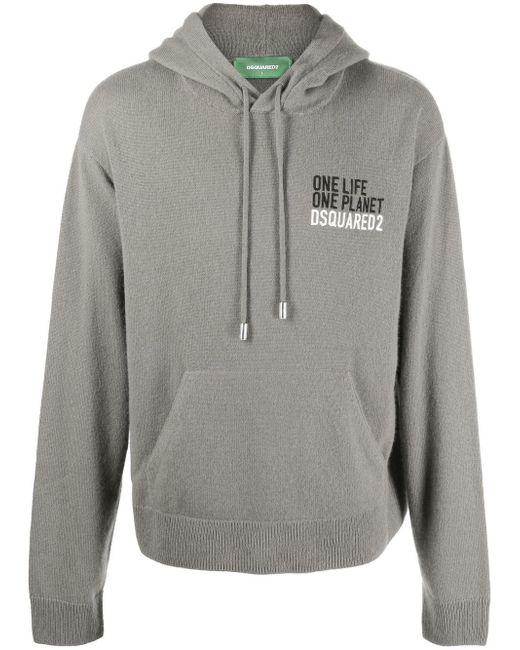 Dsquared2 logo-print long-sleeved hoodie