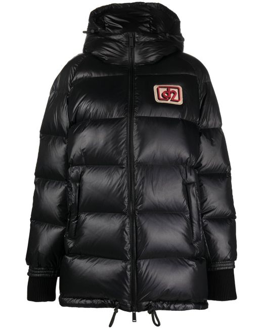 Dsquared2 logo-patch padded coat