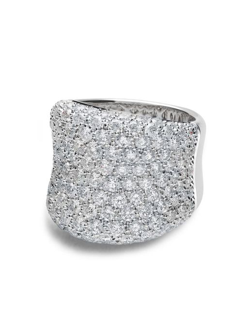 Leo Pizzo 18kt white gold pavè diamond ring