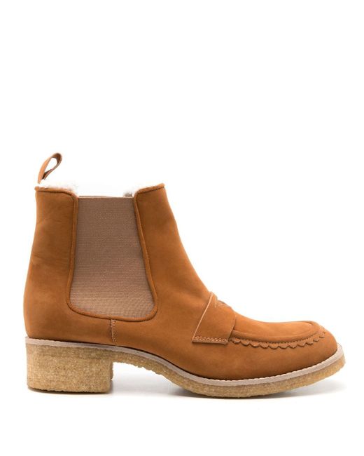 Sarah Chofakian Pullman leather ankle boots